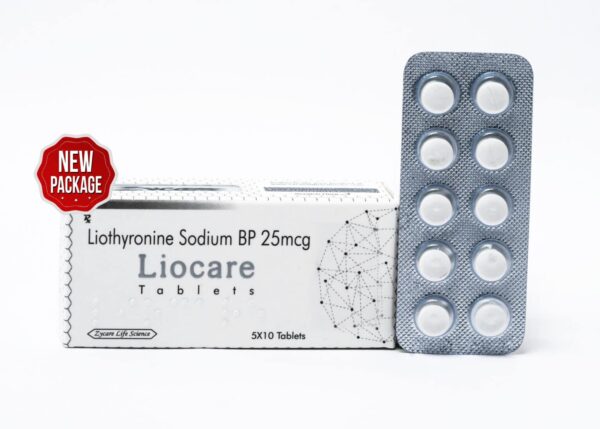 LIOCARE Liotironina Sódica Comprimidos BP 25 mg 5 × 10 1