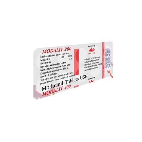 Modalit 200 mg Modafinilo Comprimidos USP 100 comprimidos Farmacia UE