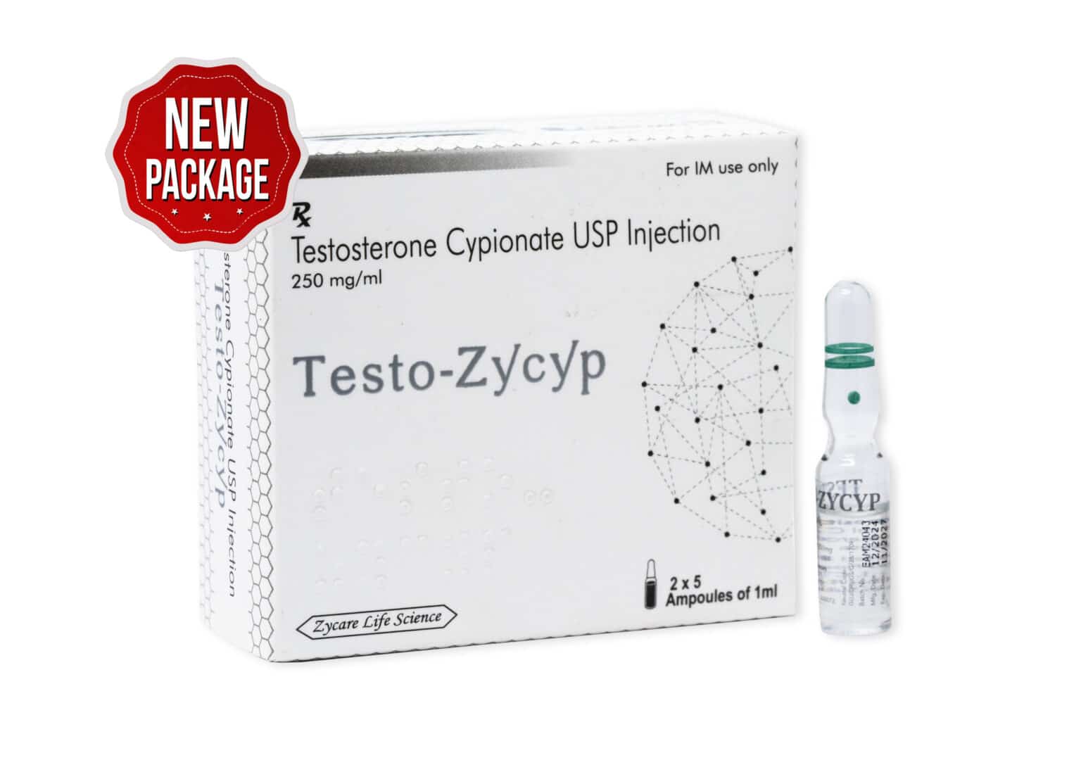 TESTO ZYCYP Cipionato de testosterona inyectable. 250 mg 1×10 1