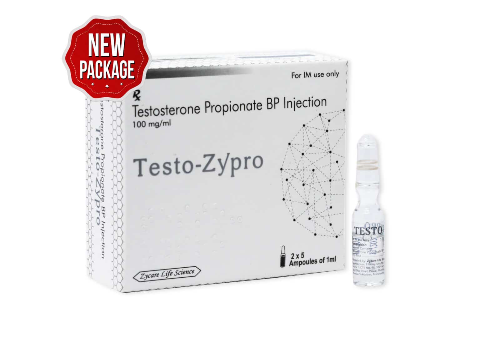 TESTO ZYPRO Propionato de testosterona inyectable 100 mg 1×10 1