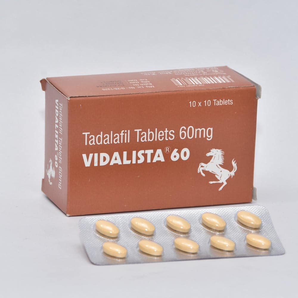 Vidalista 60 mg Tadalafilo Comprimidos 100 comprimidos Farmacia UE