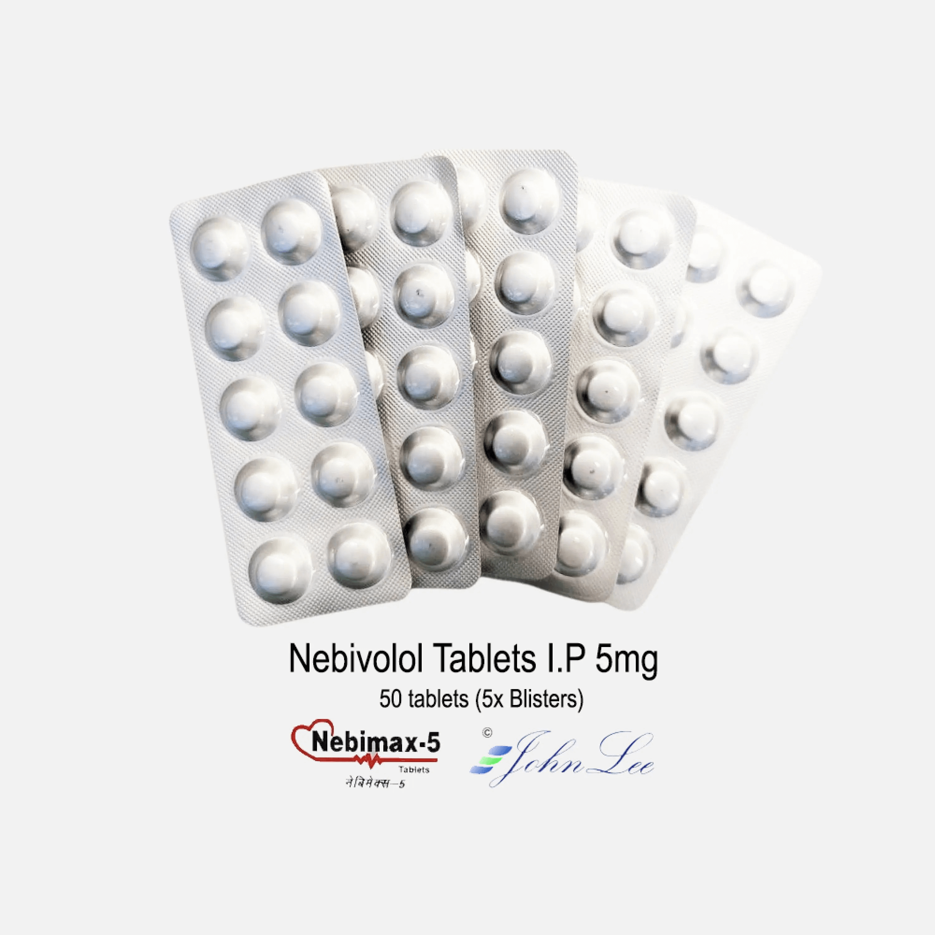 Nebivolol 5 mg Nebimax 5 50 comprimidos 5 blísteres Driada Medical