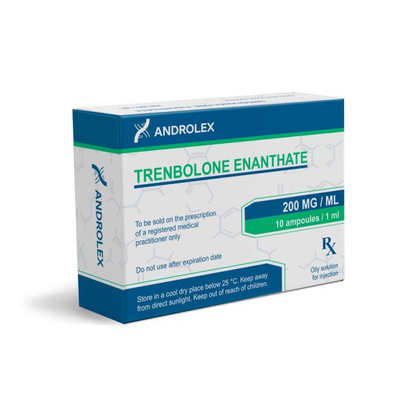 Caja de ampollas de androlex, enantato de trembolona