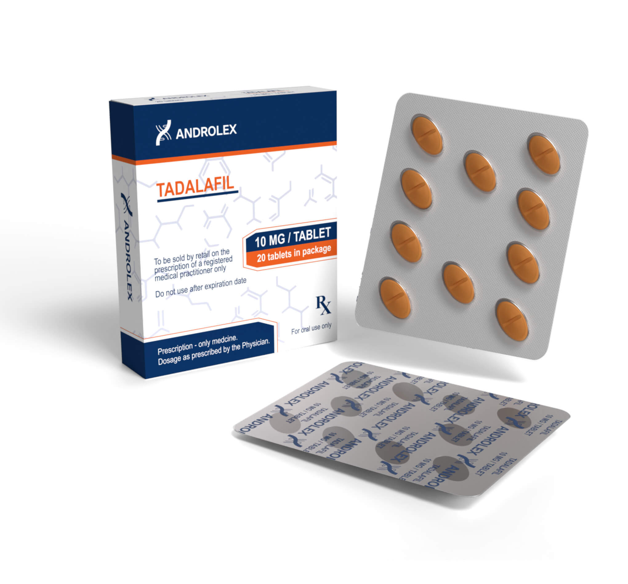 Androlex tadalafil 10 mg comprimidos, 20 comprimidos