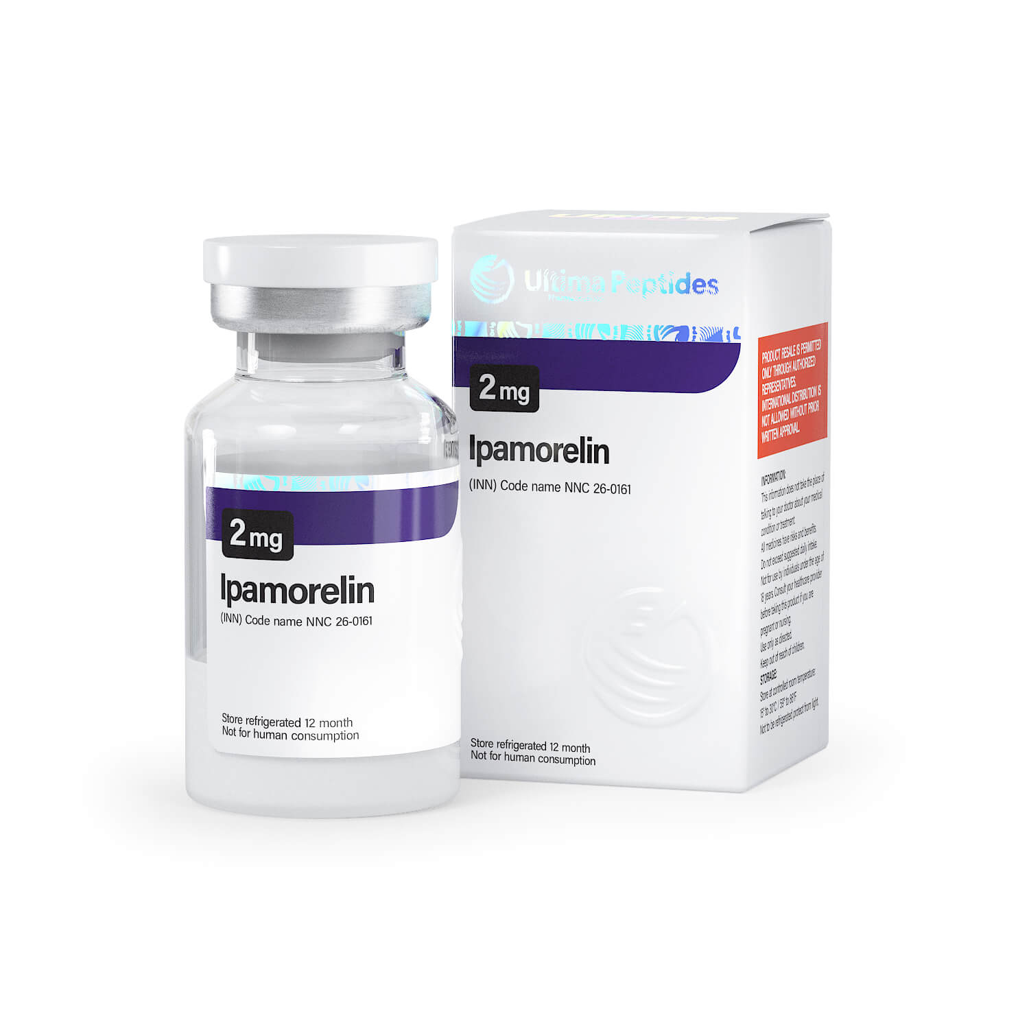 Ultima-Ipamorelin 2 mg - 1 vial x 2 mg - UltimaPeptides USA