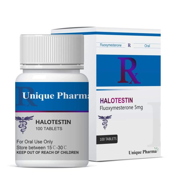 Halotestin 5 - Fluoximesterona (5 mg/comprimido, 100 comprimidos) - UNIQUE-PHARMA