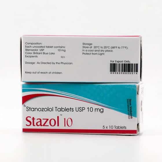 STAZOLE TAB - Estanozolol 10 mg (50 comprimidos) - Shree Venkatesh