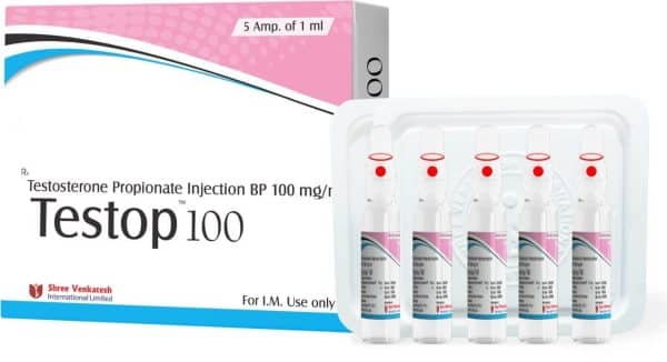 TESTOP - Propionato de testosterona 100 mg/ml (5 amperios x 1 ml) - Shree Venkatesh