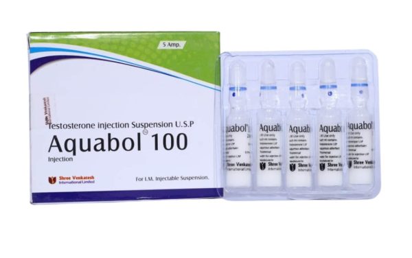 AQUABOL - Suspensión de testosterona 100 mg/ml (5 ampollas x 1 ml) - Shree Venkatesh