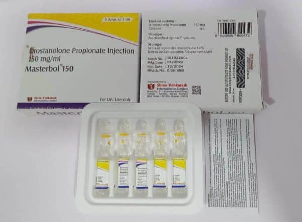 MASTERBOL 150 - Propionato de drostanolona 150 mg/ml (5 ampollas x 1 ml) - Shree Venkatesh
