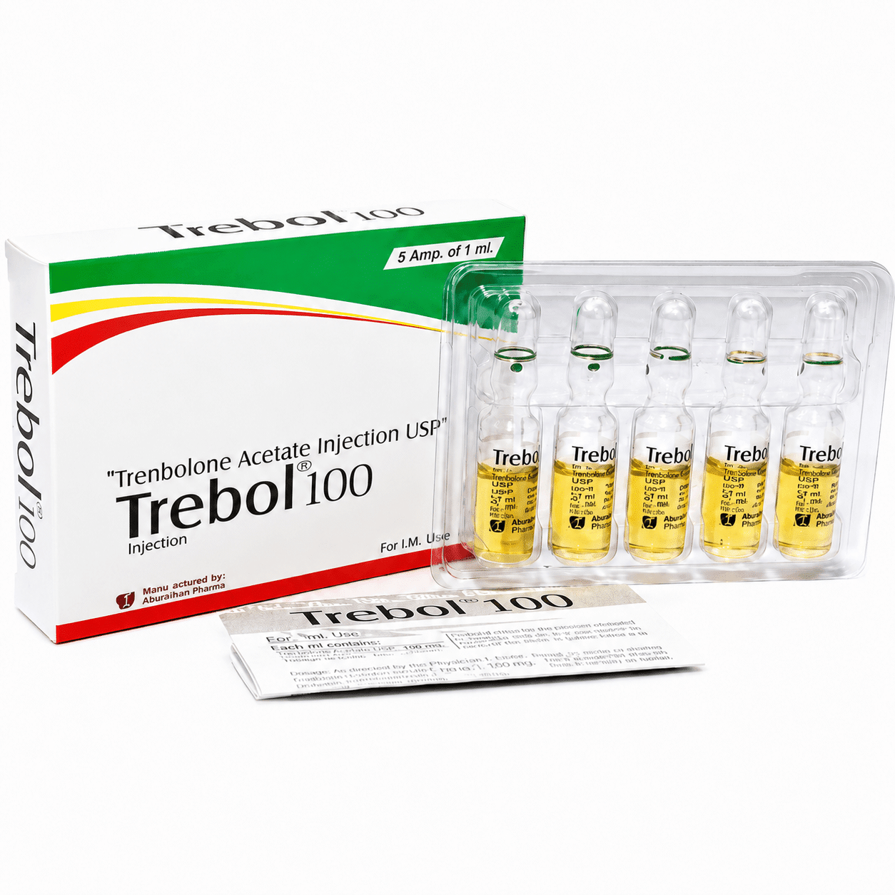 TREBOL - Acetato de trembolona 100 mg/ml (5 ampollas x 1 ml) - Shree Venkatesh